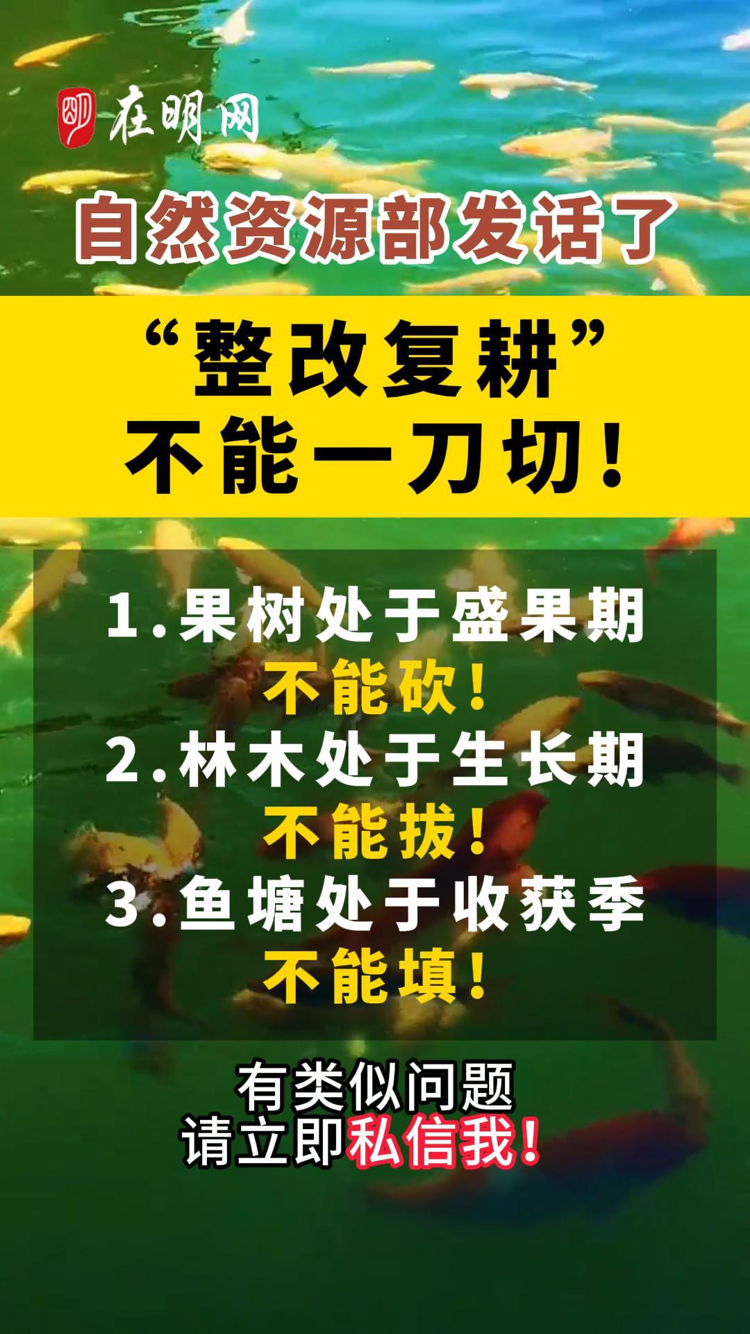 自然资源部发话了，6整改复耕不能一刀切!