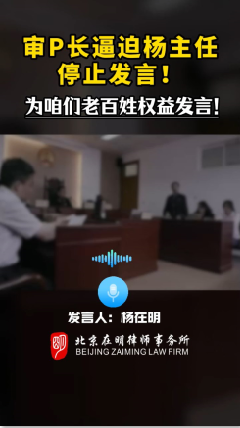 审P长逼迫杨主任停止发言！